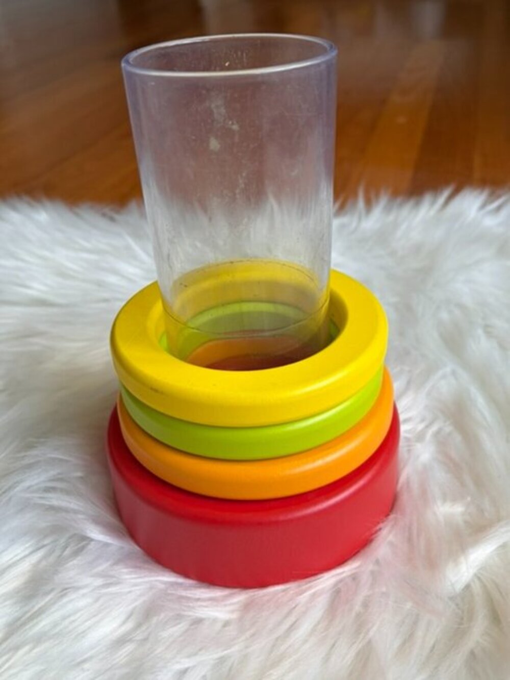 Lovevery Clear Tube with Wooden Stacking Rings The Explorer Play Kit